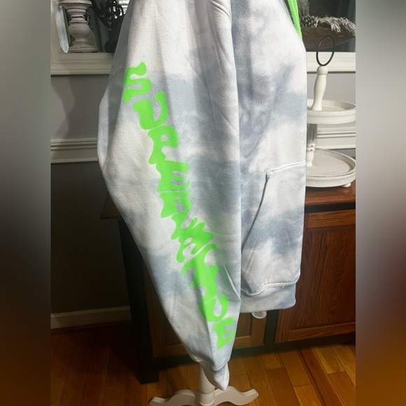 NWT-WESC 90's Mike Cloud Hoodie Blue Drawstring, Unisex - Picture 6 of 9